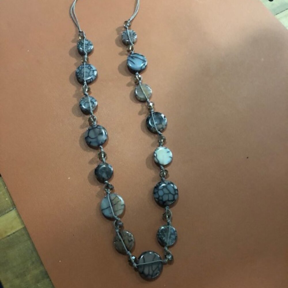 Gray Bead Necklace